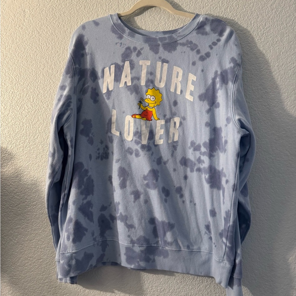 Nature Lover Blue Tie-Dye Sweatshirt